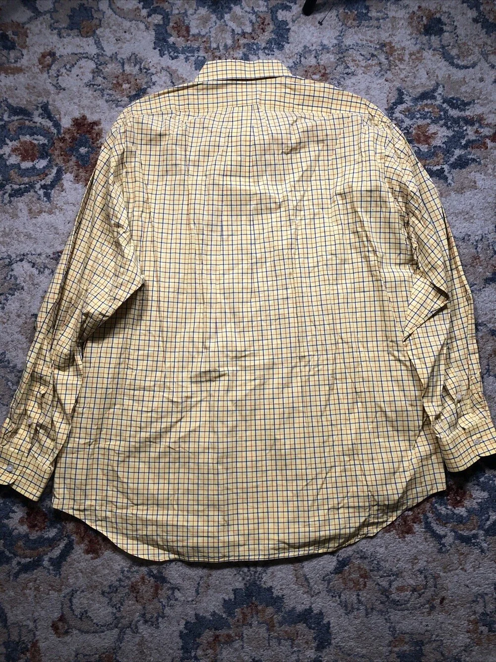 Polo Ralph Lauren Shirt Men's XL Yellow Plaid Short Sleeve Blake Fit